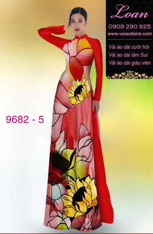 Vải áo dài hoa hướng dương