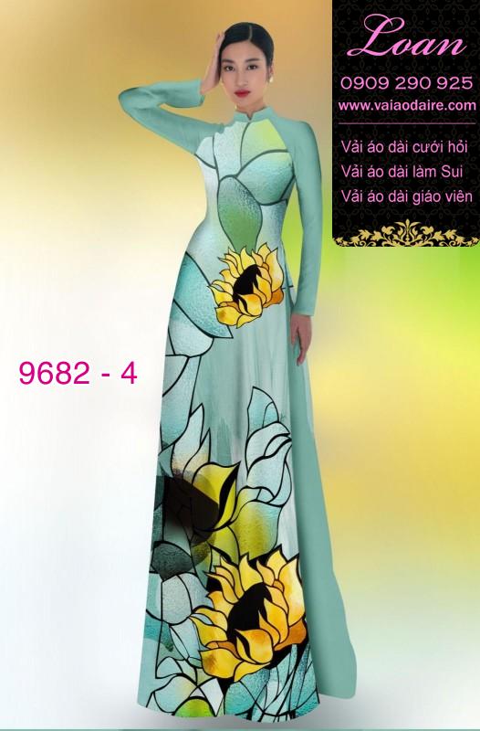 Vải áo dài hoa hướng dương