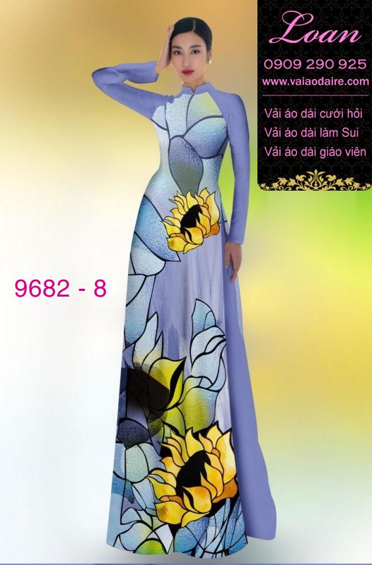 Vải áo dài hoa hướng dương