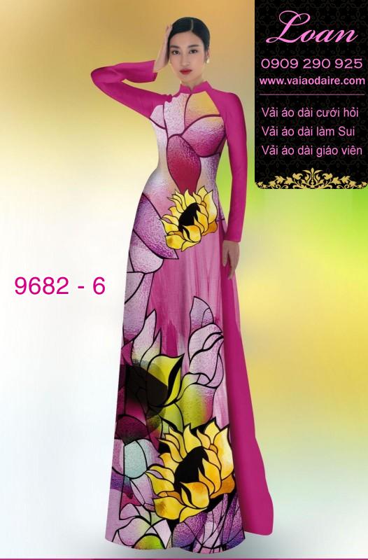 Vải áo dài hoa hướng dương