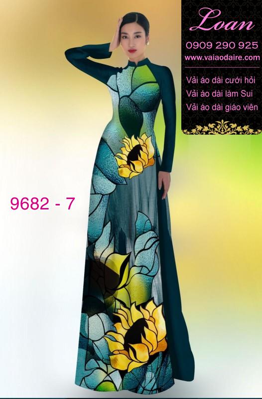 Vải áo dài hoa hướng dương
