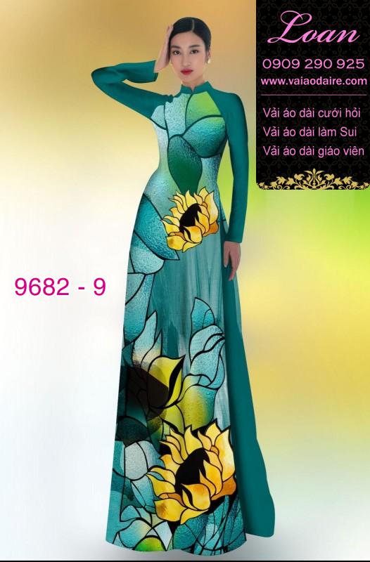 Vải áo dài hoa hướng dương