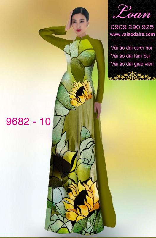 Vải áo dài hoa hướng dương