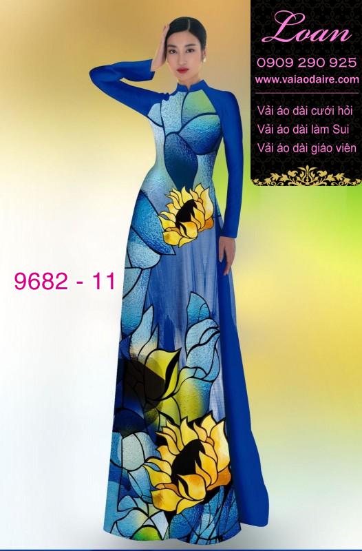 Vải áo dài hoa hướng dương