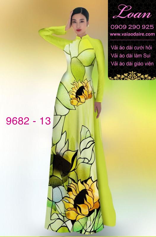 Vải áo dài hoa hướng dương