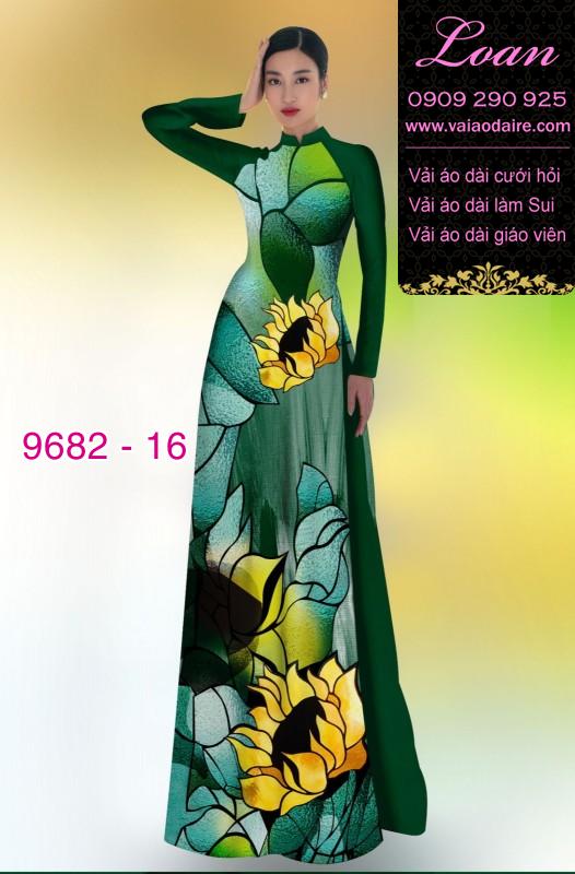 Vải áo dài hoa hướng dương
