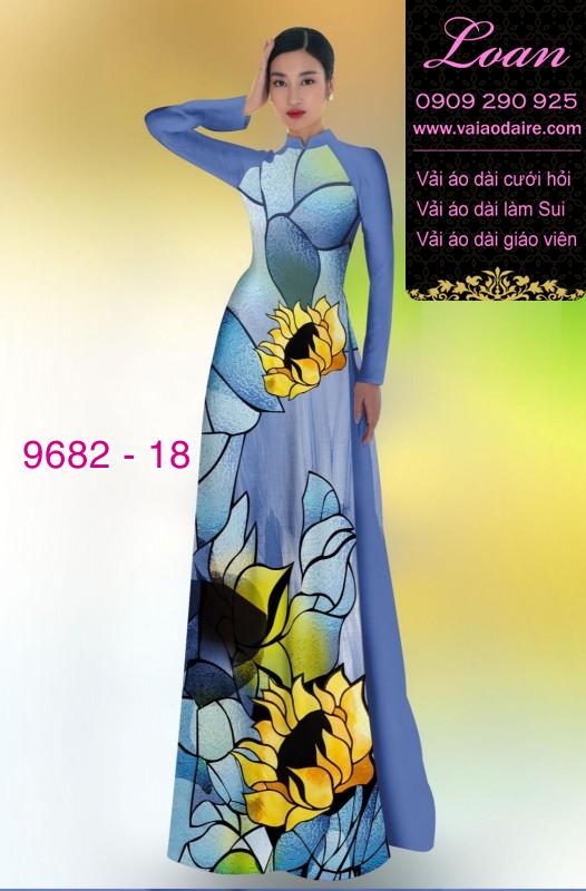 Vải áo dài hoa hướng dương