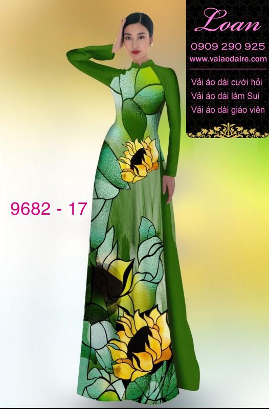 Vải áo dài hoa hướng dương