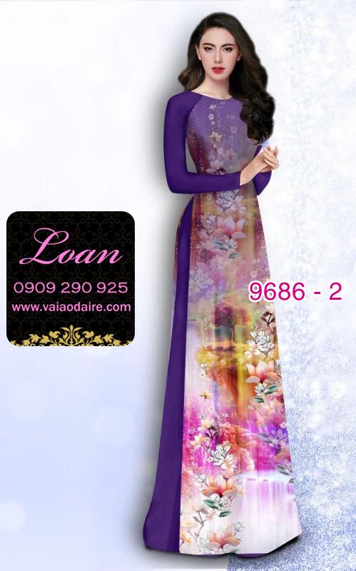 Vải áo dài hoa 3D