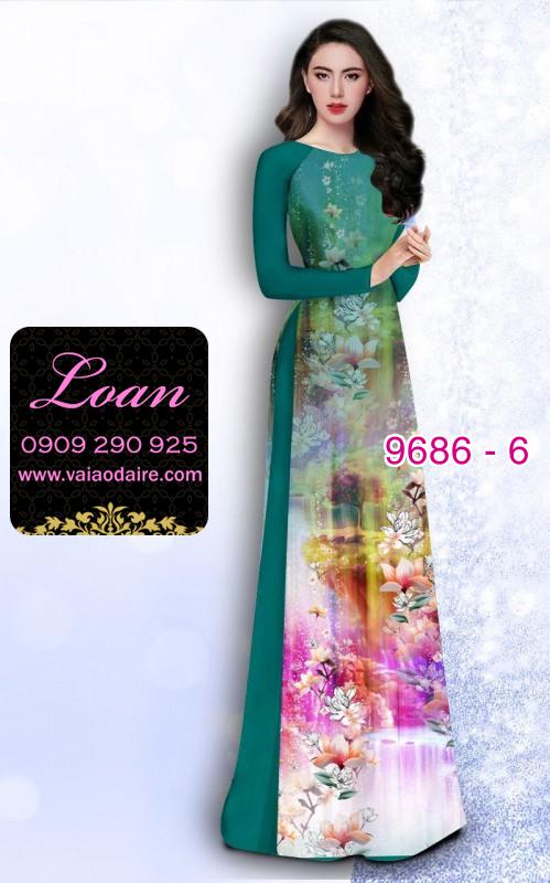 Vải áo dài hoa 3D