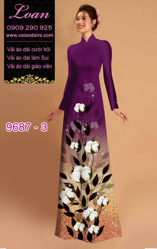 Vải áo dài hoa lá