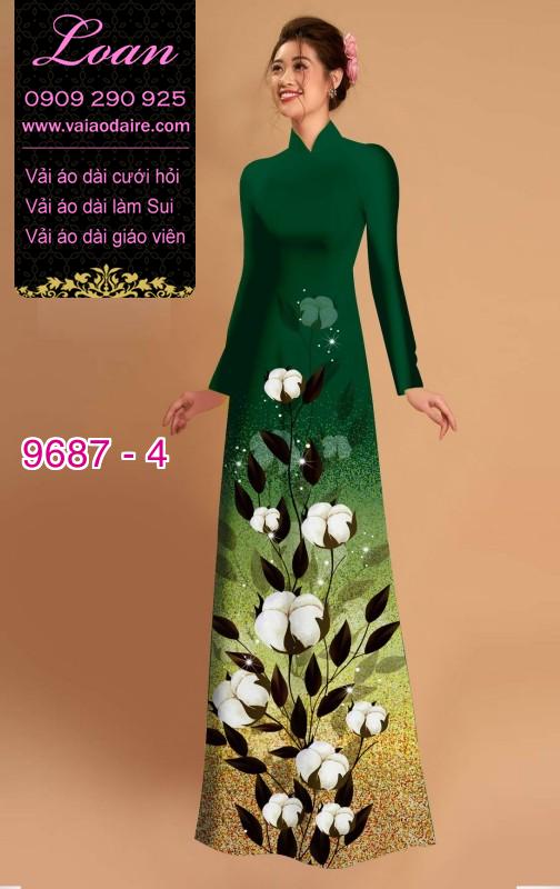 Vải áo dài hoa lá
