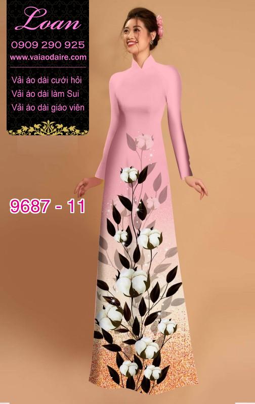 Vải áo dài hoa lá