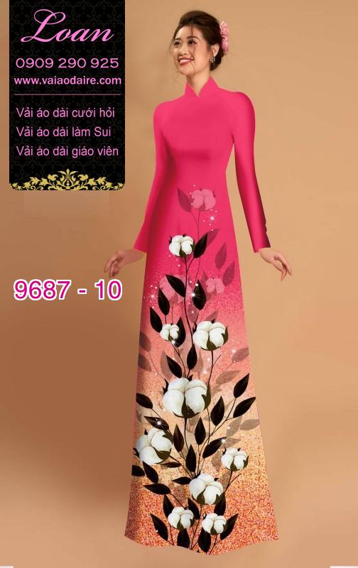 Vải áo dài hoa lá