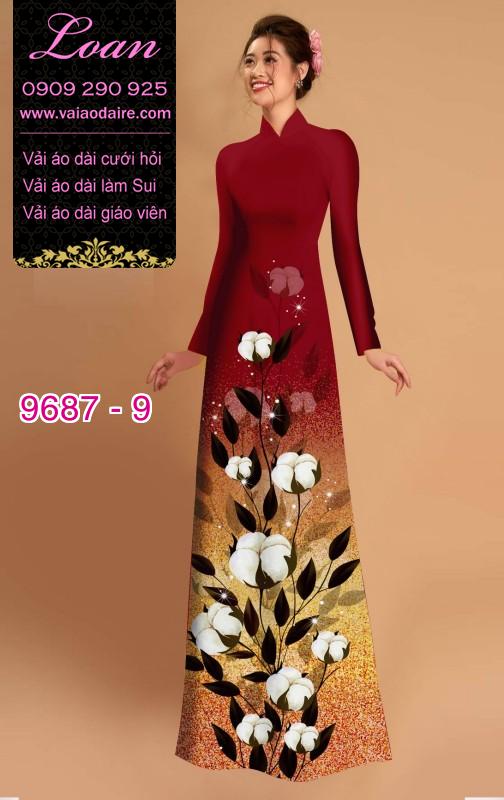 Vải áo dài hoa lá