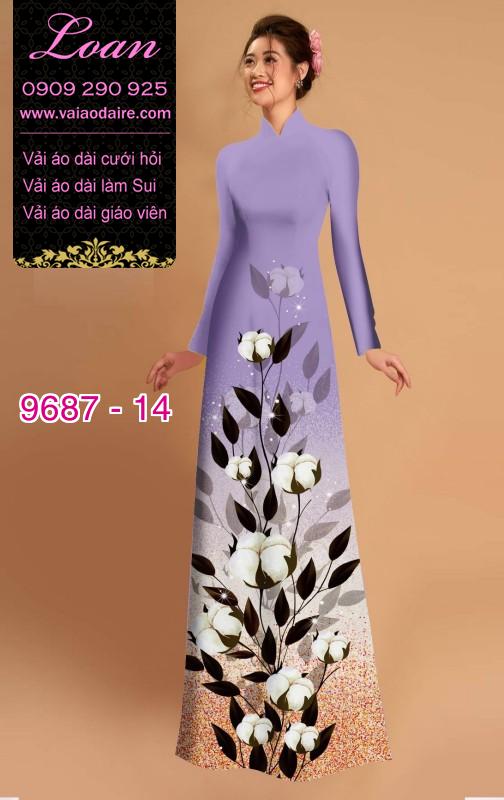 Vải áo dài hoa lá