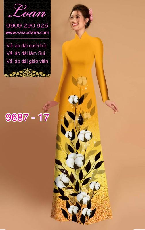 Vải áo dài hoa lá