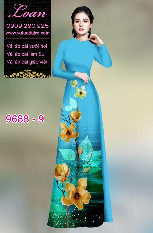 Vải áo dài hoa 3D