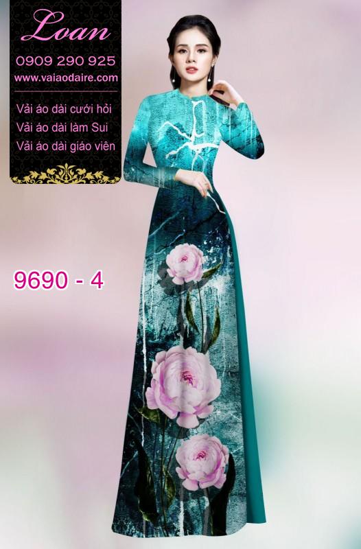 Vải áo dài hoa 3D Vải áo dài hoa 3D