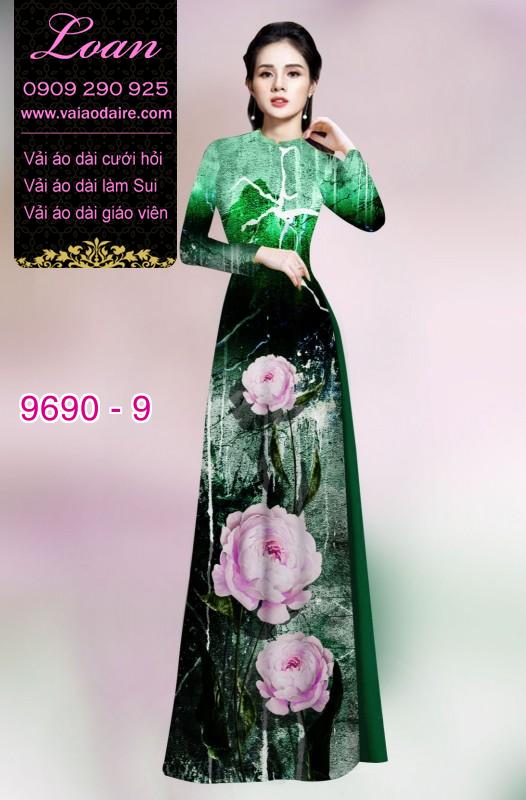 Vải áo dài hoa 3D Vải áo dài hoa 3D