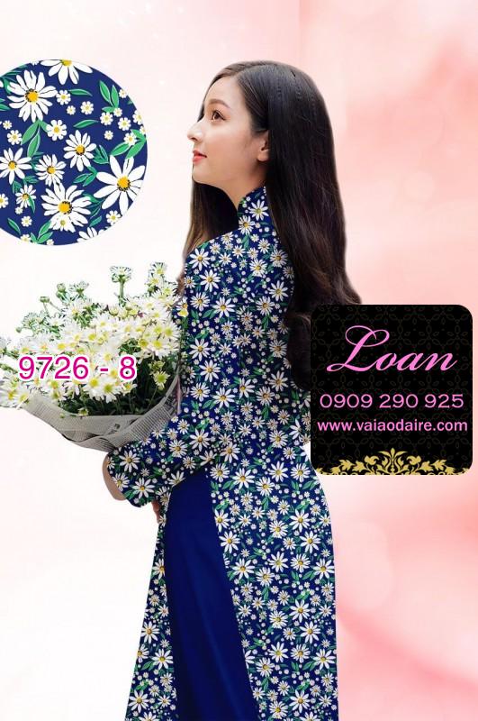 Vải áo dài hoa nhí Vải áo dài hoa nhí