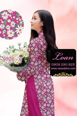 Vải áo dài hoa nhí-9696