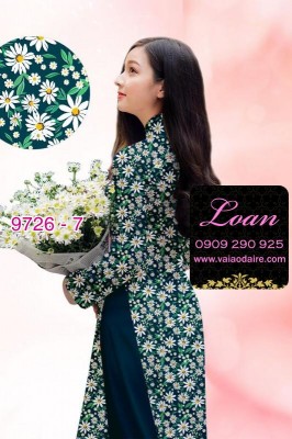 Vải áo dài hoa nhí-9696