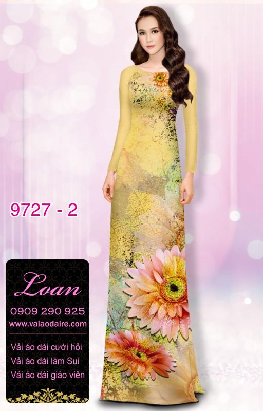 Vải áo dài hoa 3D