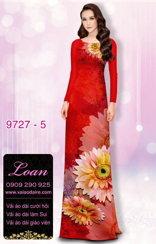 Vải áo dài hoa 3D