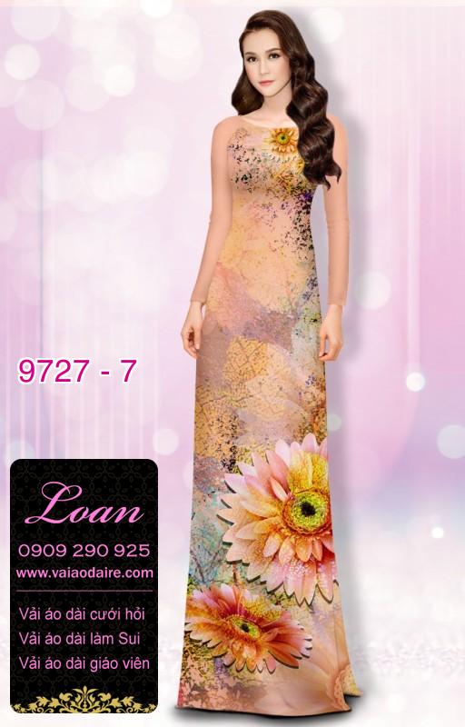 Vải áo dài hoa 3D