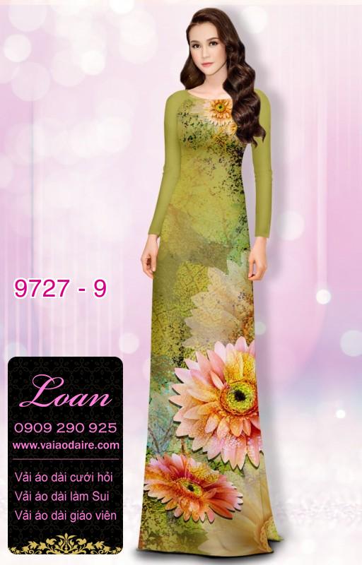 Vải áo dài hoa 3D
