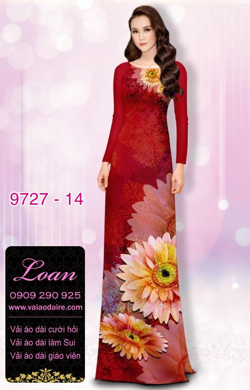 Vải áo dài hoa 3D