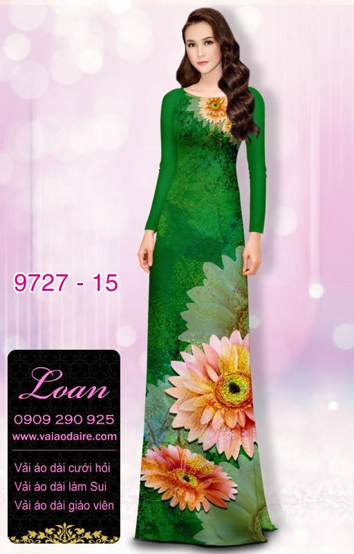 Vải áo dài hoa 3D