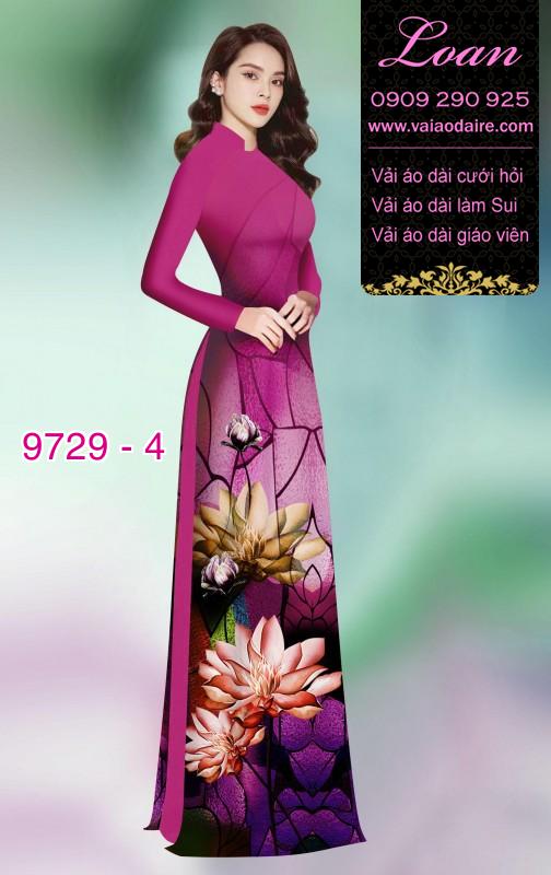 Vải áo dài hoa Sen