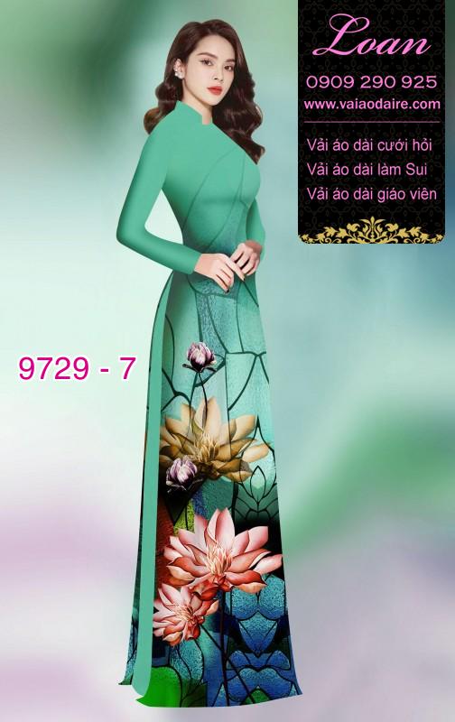 Vải áo dài hoa Sen