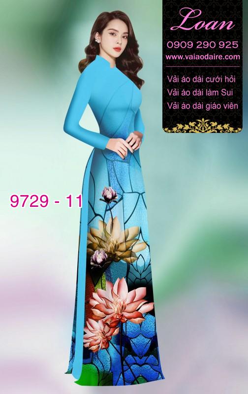 Vải áo dài hoa Sen