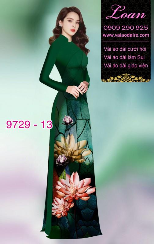 Vải áo dài hoa Sen
