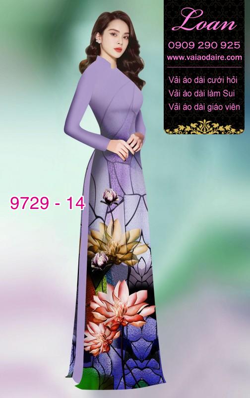 Vải áo dài hoa Sen