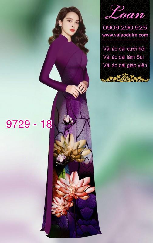 Vải áo dài hoa Sen