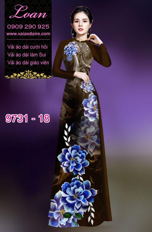 Vải áo dài hoa 3D Vải áo dài hoa 3D