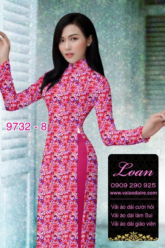 Vải áo dài hoa nhí