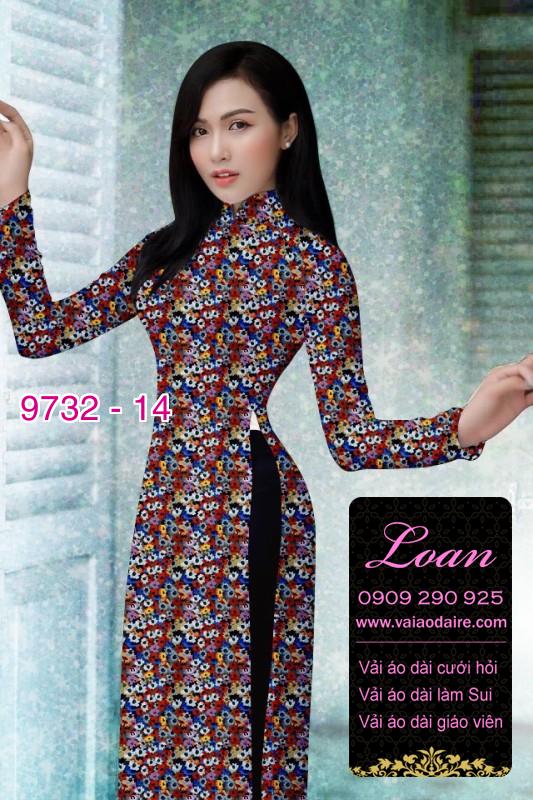 Vải áo dài hoa nhí
