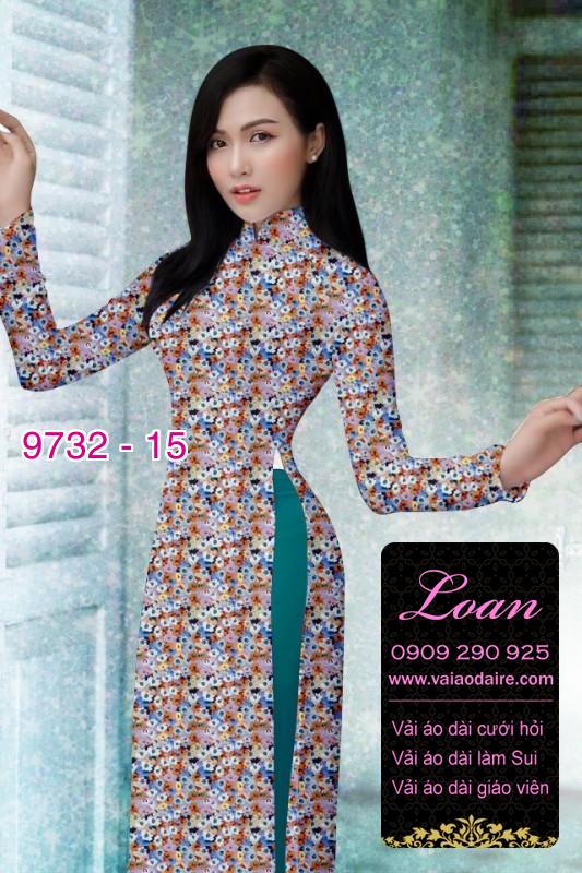 Vải áo dài hoa nhí