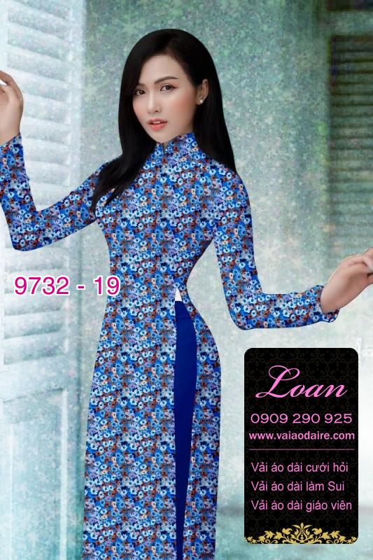 Vải áo dài hoa nhí
