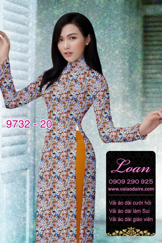 Vải áo dài hoa nhí