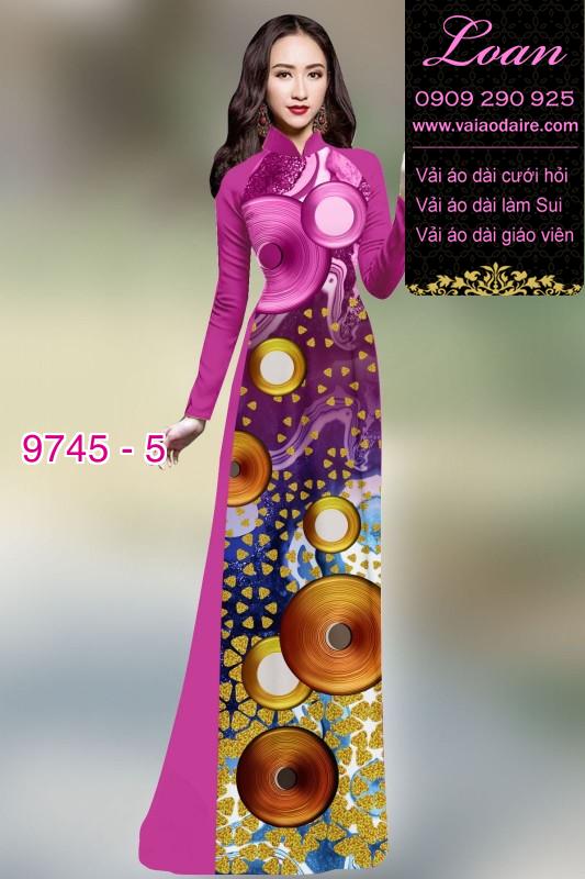 Vải áo dài hoa 3D