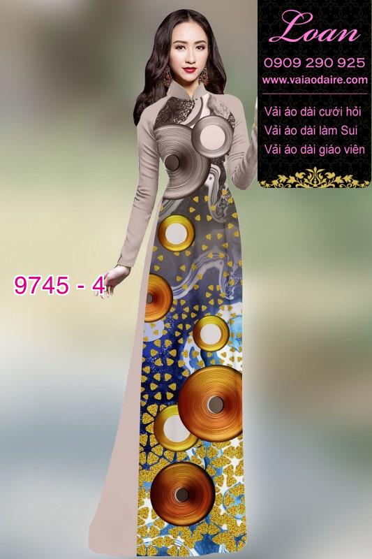 Vải áo dài hoa 3D