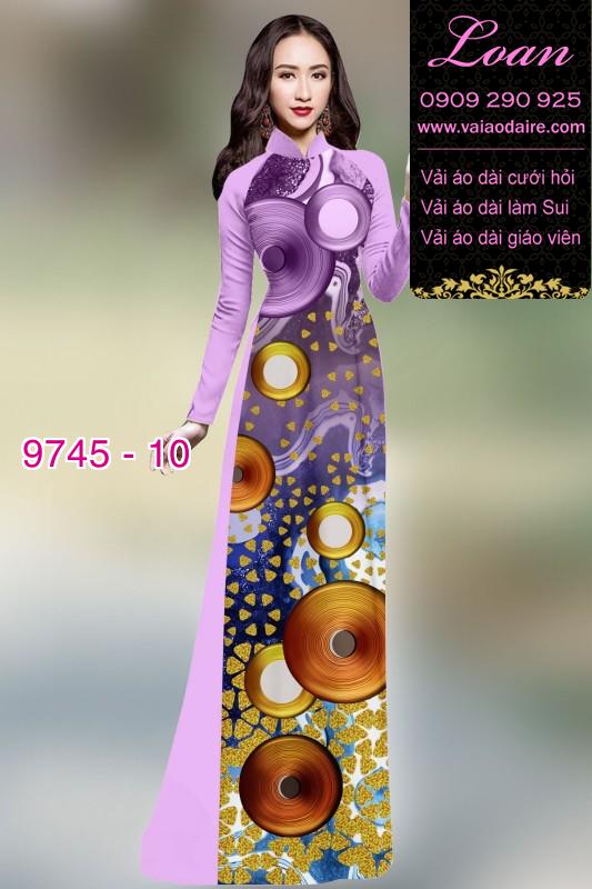 Vải áo dài hoa 3D