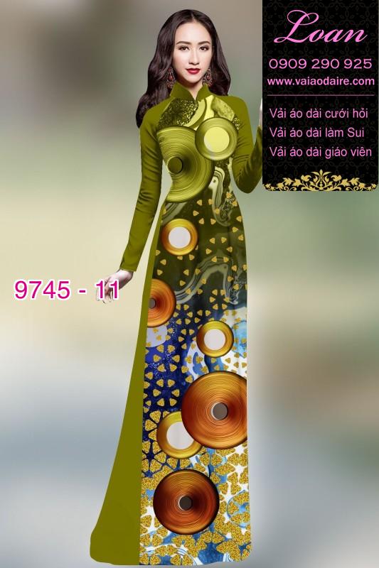 Vải áo dài hoa 3D