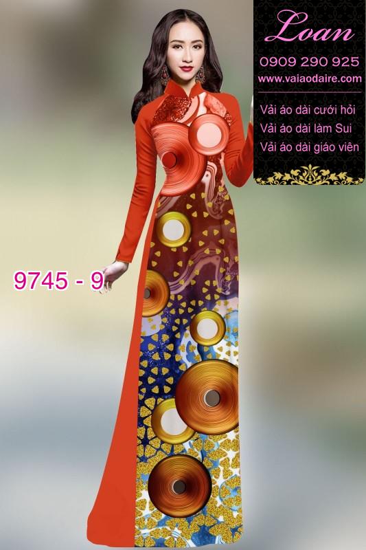 Vải áo dài hoa 3D